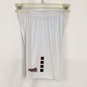 Capelli Sports White Shorts CS DRY Kids Soccer Shorts Youth Size M (10-12)